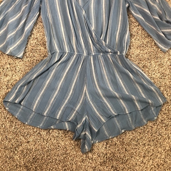 Blue Life Wild & Free Bluebell Boho Stripe Romper, Small - Picture 3 of 7